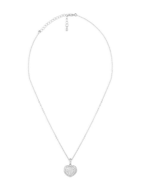 ZAVERI PEARLS Silver Heart Shape Contemporary Cubic Zirconia ...