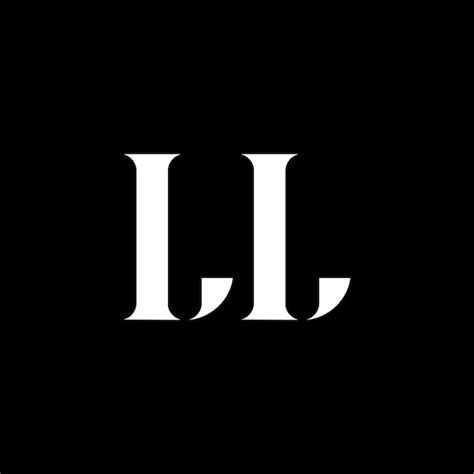 Ll l l letter logo design initial letter ll uppercase monogram logo ...