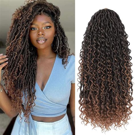 Buy Goddess Locs Crochet Hair 22 Inch Curly Faux Locs Crochet Hair for ...