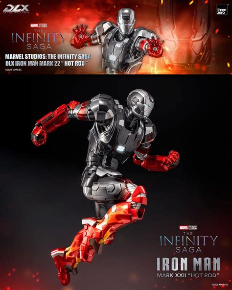 Threezero Debuts Marvel Studios DLX Iron Man Mark 22 “Hot Rod” Figure