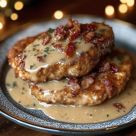 Country Fried Pork Chops with Bacon Gravy - Newsile