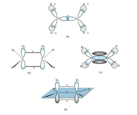 Draw diagrams showing the formation of a double bond and a triple bond ...