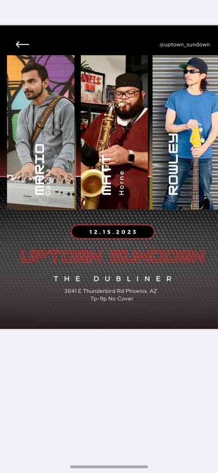 uptown sundown smooth jazz, The Dubliner Irish Pub, Laveen, 15 December ...