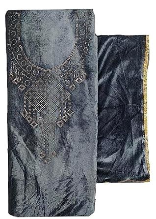 Soul Essence Womens Woollen Velvet Shaneel Silousky Work Dress Material ...