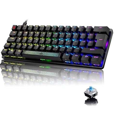 60 Mechanical Gaming Keyboard With Ergonomic Anti Ghosting Mini 61 ...