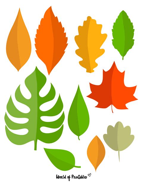 Leaf Template Printable, Fall Leaf Template, Leaf Printables, Printable ...