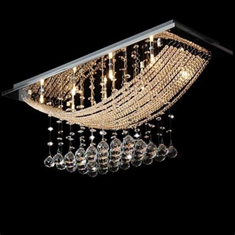 Buy Discount4product Crystal Glass Ceiling Lamp Stainless Steel ...