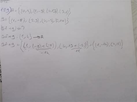 1. f={(0, 2), (1.-3), (4, 13), (3, 1)) 9={(1,-5), (2, 3), (4,-2), (5,10 ...