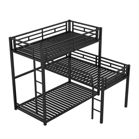 Qualler Black Twin over twin Bunk Bed at Lowes.com