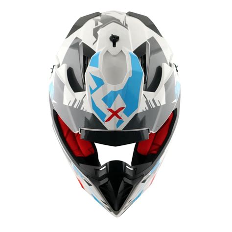 Axor X Cross X1 Full Face Dual Sport Helmet Extra Large White Red ISI ...