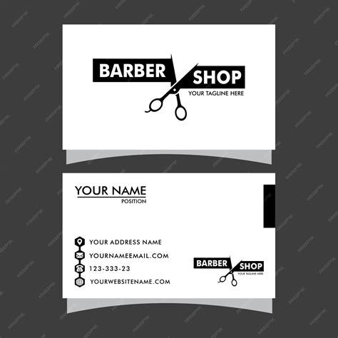 Premium Vector | Barber shop business card and mens salon or barber ...