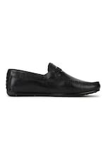Louis Philippe Formal Shoes, Men Black Leather Slip Ons for Footwear at ...
