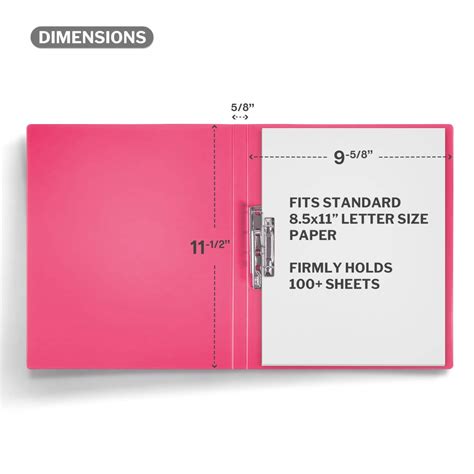 CRANBURY Clamp Binder Translucent Cover - (Berry Pink), Hard Cover Clip ...