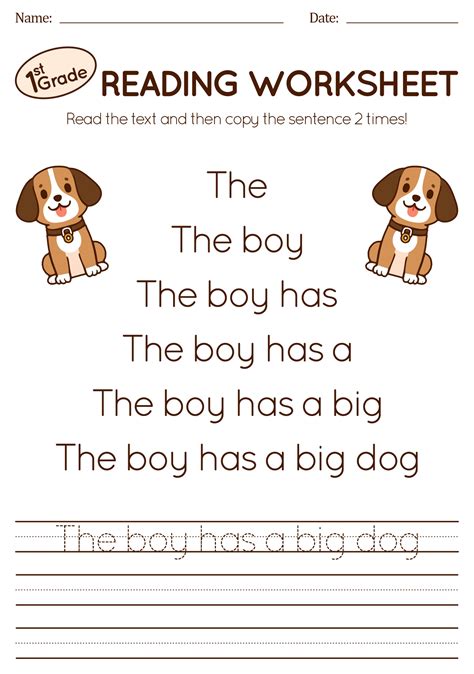 19 1 First Grade Reading Worksheets - Free PDF at worksheeto.com