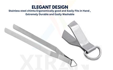 Buy Xiran Stainless Steel Chimta for Kitchen Use, Roti Tong, Stainless ...