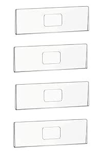 Anistuff Acrylic Wall Name Plate Holder Horizontal with Double Sided ...