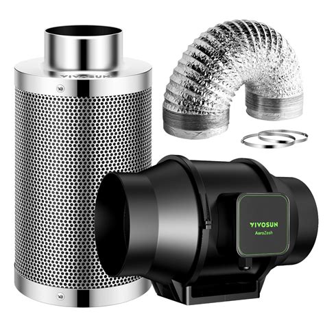 VIVOSUN Smart Grow System 6-Inch 405 CFM AeroZesh Smart Inline Duct Fan ...
