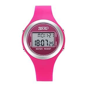 Zoop Unisex 40 x 38 x 9 mm Digitals Black Dial Silicone Digital Watch ...