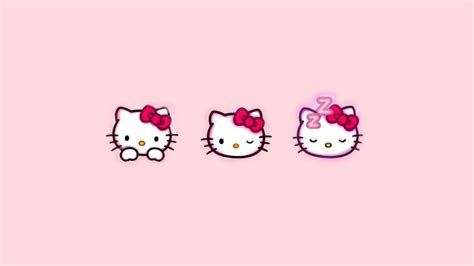 Download Hello Kitty Trio Pink Background Wallpaper | Wallpapers.com