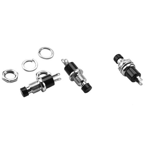 PBS 110 Black Panel Mount Momentary Reset Push Button Switch (1 Pc ...