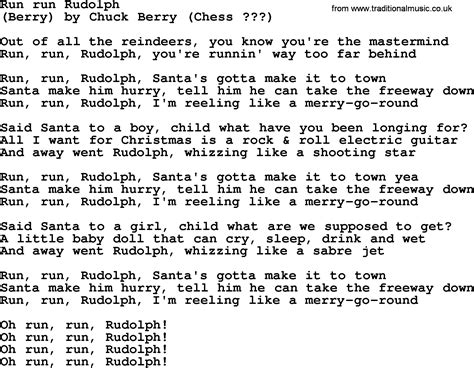 Christmas Song Lyrics Run Run Rudolph at Thomas Russo blog