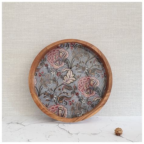 Buy SERVING TRAY WITH SLIT HANDLE CUTS - ROUND - JAIPUR Online at Rs ...