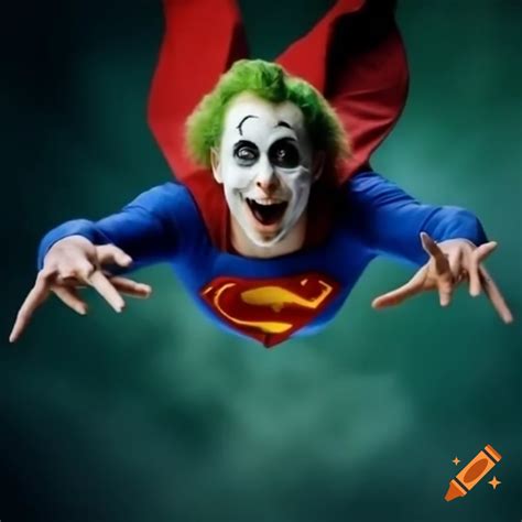 Superman flying in a dynamic pose on Craiyon