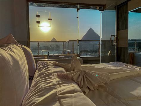 For a view of the Egyptian pyramids, book a one-bedroom suite
