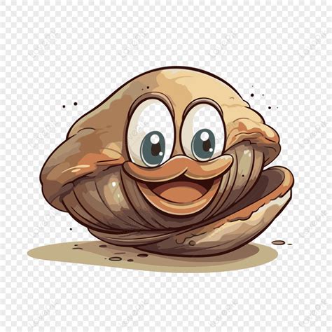 Clam Clipart Cartoon Clam Shell With Eyes Vector,graphic,animated ...
