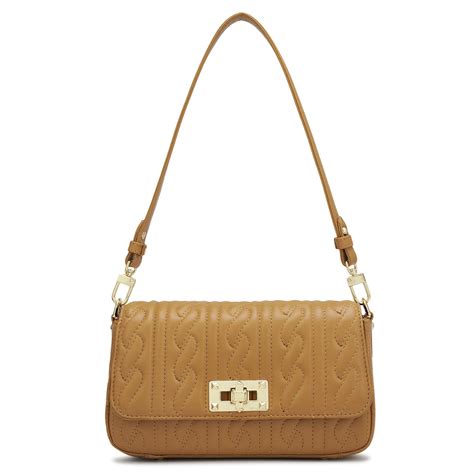 Small Quilting Plain Leather Baguette - Cognac – Da Milano