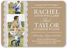 Wedding Photo Invitations by Burlap And Lace 5x7 Wedding Invitations Shutterfly Wedding Photo Invitations