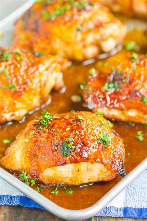Baked Honey Balsamic Chicken Thighs - Pumpkin 'N Spice