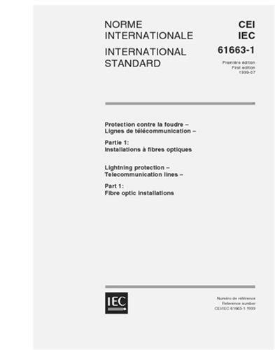 IEC 61663-1 Ed. 1.0 b:1999, Lightning protection - Telecommunication ...
