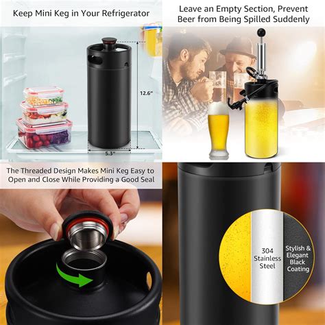 Buy WELLBOM 128 OZ Mini Keg Party Picnic Pump Beer faucet Dispenser Kit ...