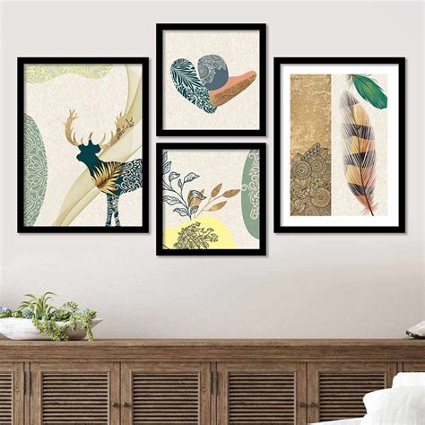 Modern Art Abstract Framed Prints for Living Room Wall Decor