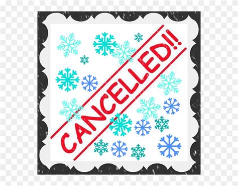 Cancelled For Snow - Cancelled Clipart (#2212768) - PikPng