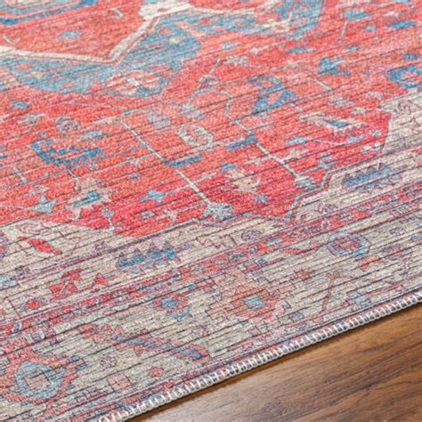 Livabliss 4 X 6 (ft) Burgandy Indoor Tribal Southwestern Machine ...