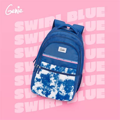 Buy Genie Swirl 36L Blue Laptop Backpack Online