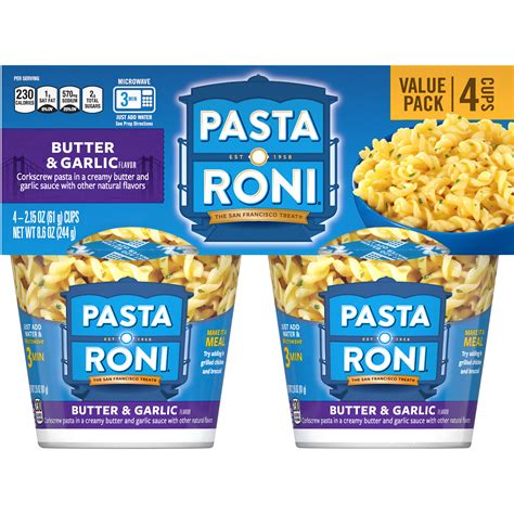 Pasta Roni, Butter & Garlic Flavor, Corkscrew Pasta - SmartLabel™