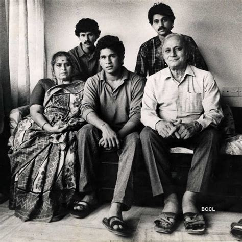 The Tendulkar Family - Sachin (Middle) with father Ramesh, mother Rajni ...