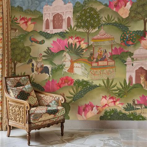Mewar Majesty Indian Style Wallpaper for Wall | Life n Colors