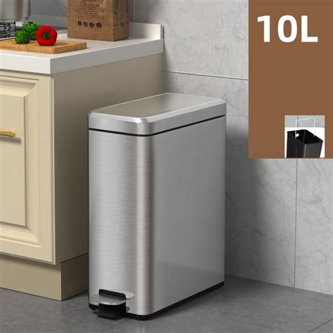 10L Slim Kitchen Trash Can | The Warehouse
