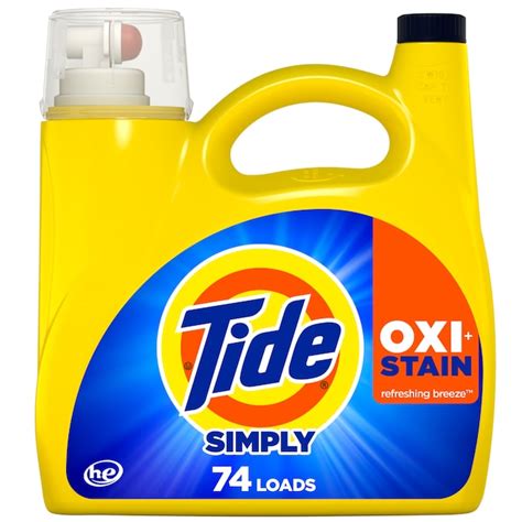 Tide Simply OXI + Stain Refreshing Breeze HE Laundry Detergent (105-fl ...