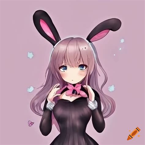 Anime Girl Holding Bunny