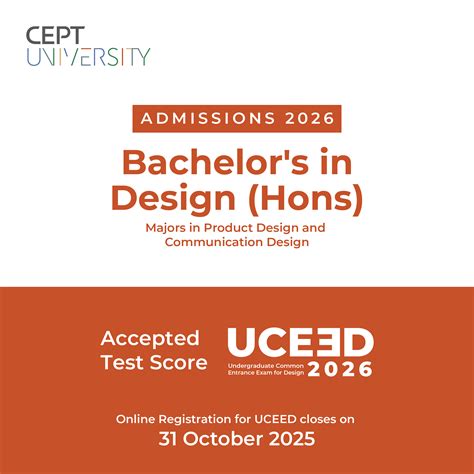 Admissions 2026 to Bachelor's in Design will be through UCEED qualified ...