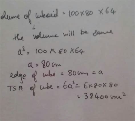 The dimensions of a metallic cuboid are 100cm*80cm*64cm . it is melted ...