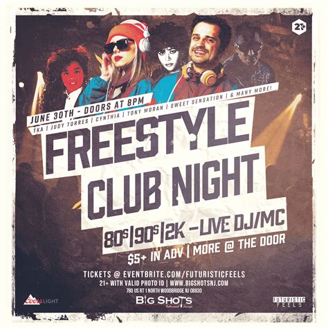 Freestyle Club Night - 80s 90s 2K - Big Shots Restaurant & Lounge