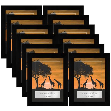 Buy Americanflat 12 Piece 5x7 Gallery Wall Picture Frame Set in Black ...