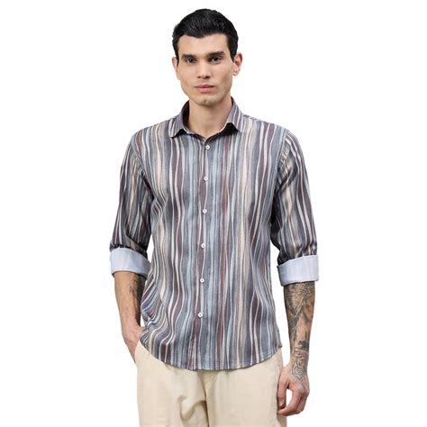 Duke Urban Men Printed Full Sleeve Spread Collar Regular Shirt (SDO9PR