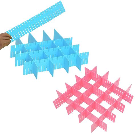 Kuber Industries Drawer Divider|Plastic Adjustable Drawer Organizer ...